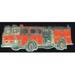 FIRE DEPARTMENT PUMPER FIRE TRUCK RED PIN